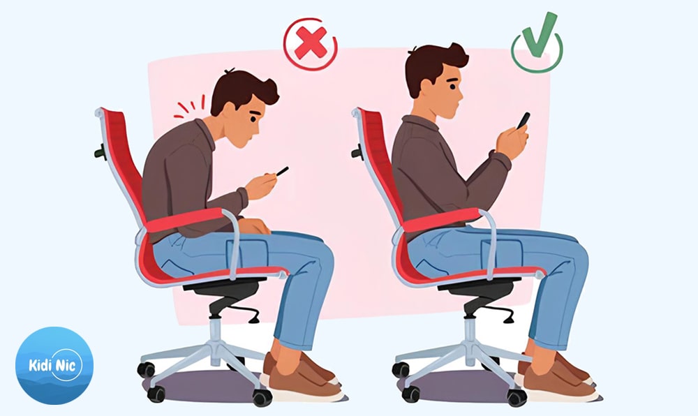 اصلاح وضعیت بدن هنگام استفاده از تلفنهمراه